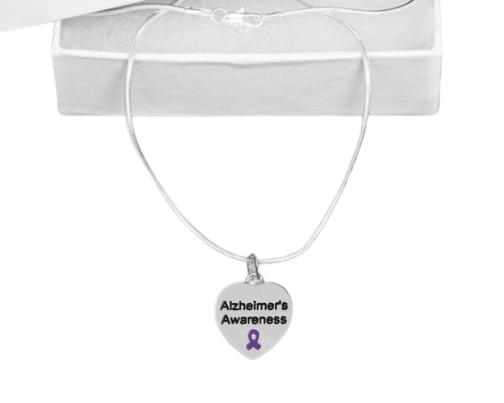 Heart Shaped  Alzheimer's Awareness  Necklaces The Awareness Company