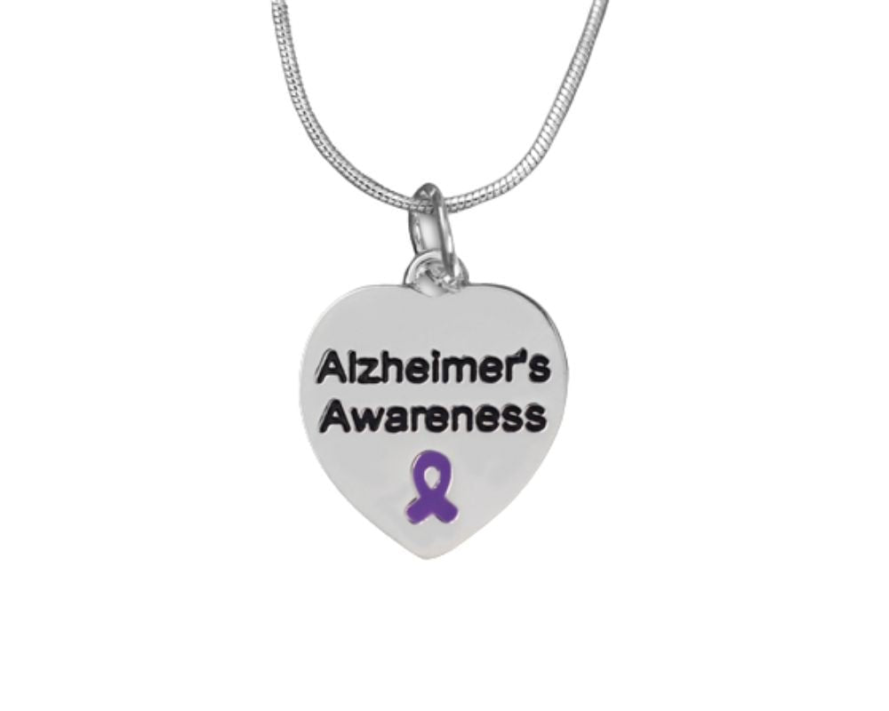 Heart Shaped  Alzheimer's Awareness  Necklaces The Awareness Company