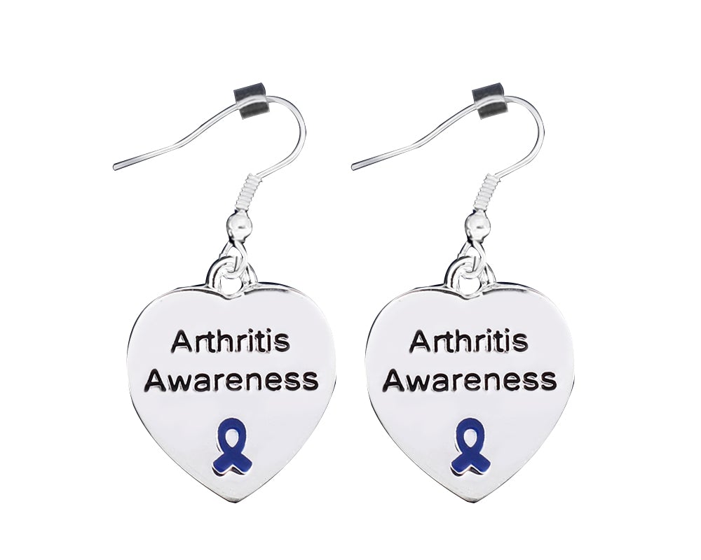 Heart Shaped Arthritis Awareness Earrings The Awareness Company