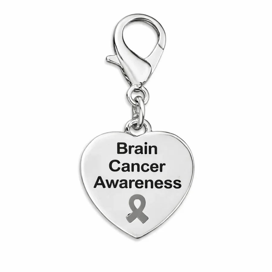 Heart Shaped Brain Cancer Hanging Charms The Awareness Company