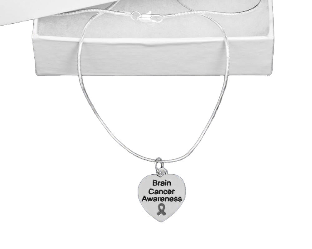 Heart Shaped Brain Cancer Necklaces The Awareness Company