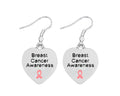 Heart Shaped Breast Cancer Awareness Earrings The Awareness Company