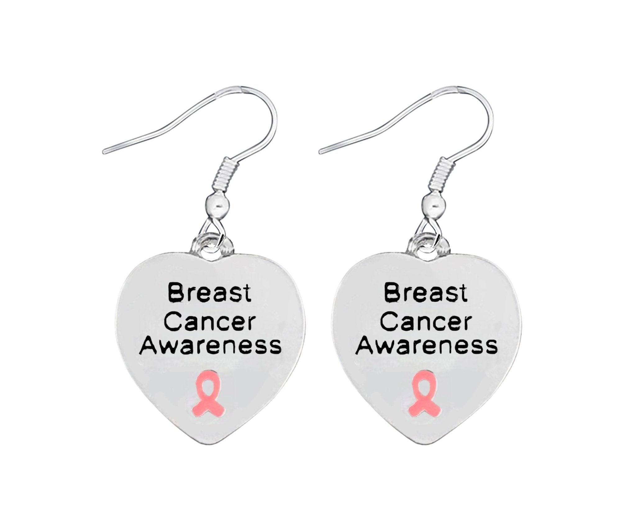 Heart Shaped Breast Cancer Awareness Earrings The Awareness Company