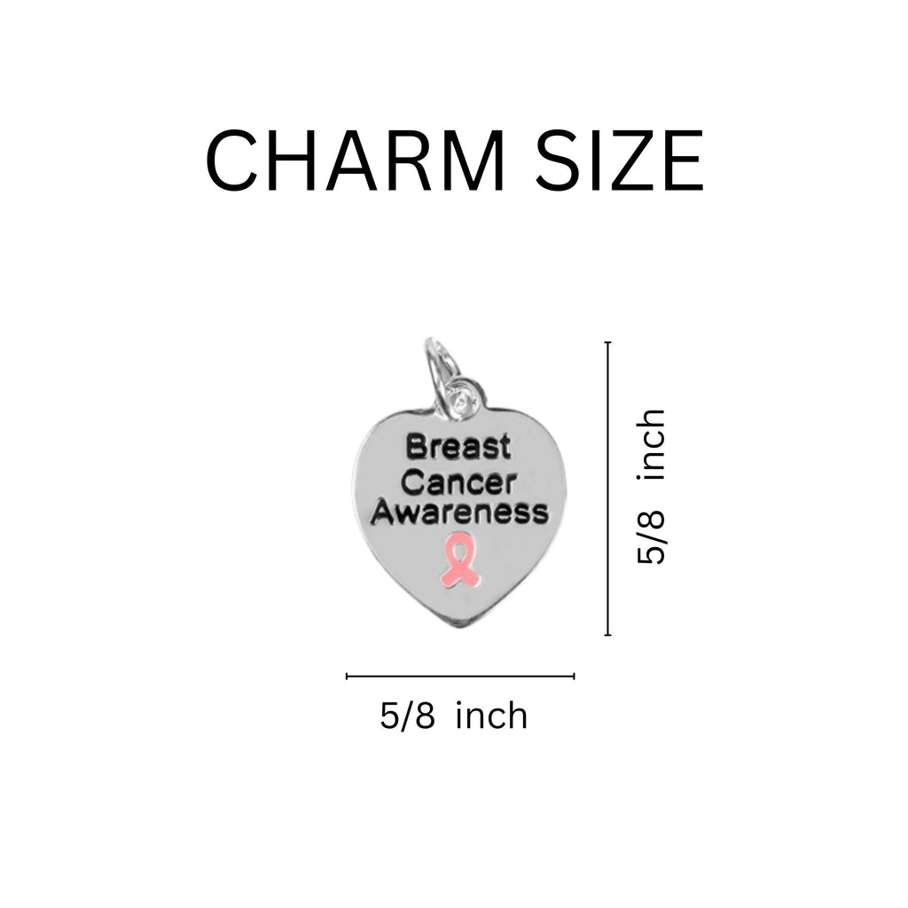 Heart Shaped Breast Cancer Awareness Pink Ribbon Keychains The Awareness Company