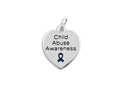 Heart Shaped Child Abuse Awareness Charms The Awareness Company