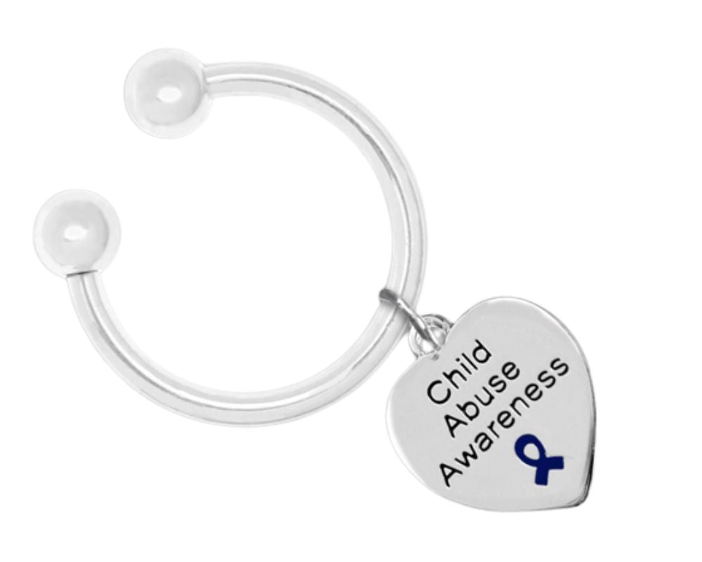 Heart Shaped Child Abuse Awareness Key Chains The Awareness Company