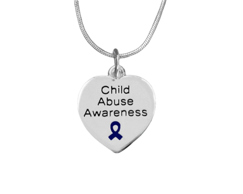 Heart Shaped Child Abuse Awareness Necklaces The Awareness Company