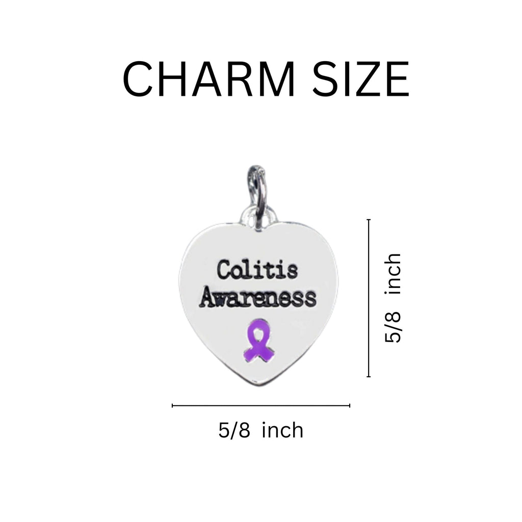 Heart Shaped Colitis Awareness Hanging Charms The Awareness Company