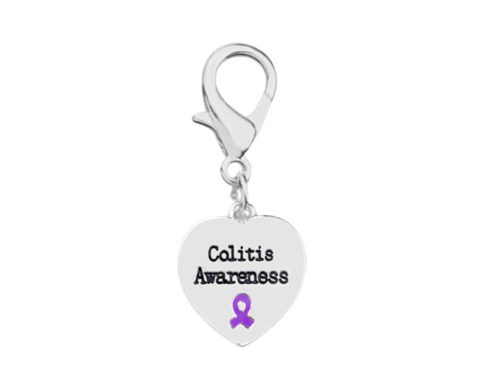 Heart Shaped Colitis Awareness Hanging Charms The Awareness Company