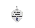 Heart Shaped Colon Cancer Awareness Charms The Awareness Company
