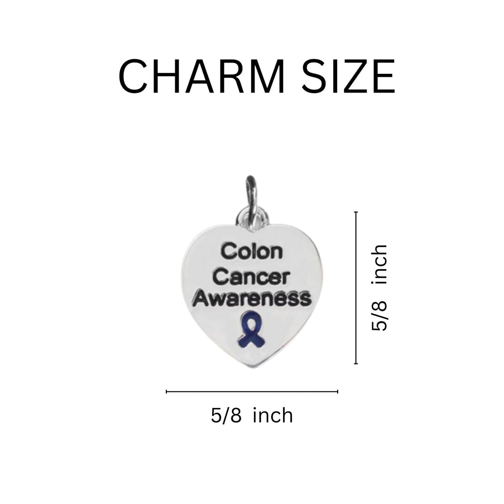 Heart Shaped Colon Cancer Awareness Charms The Awareness Company