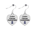 Heart Shaped Colon Cancer Awareness Earrings The Awareness Company