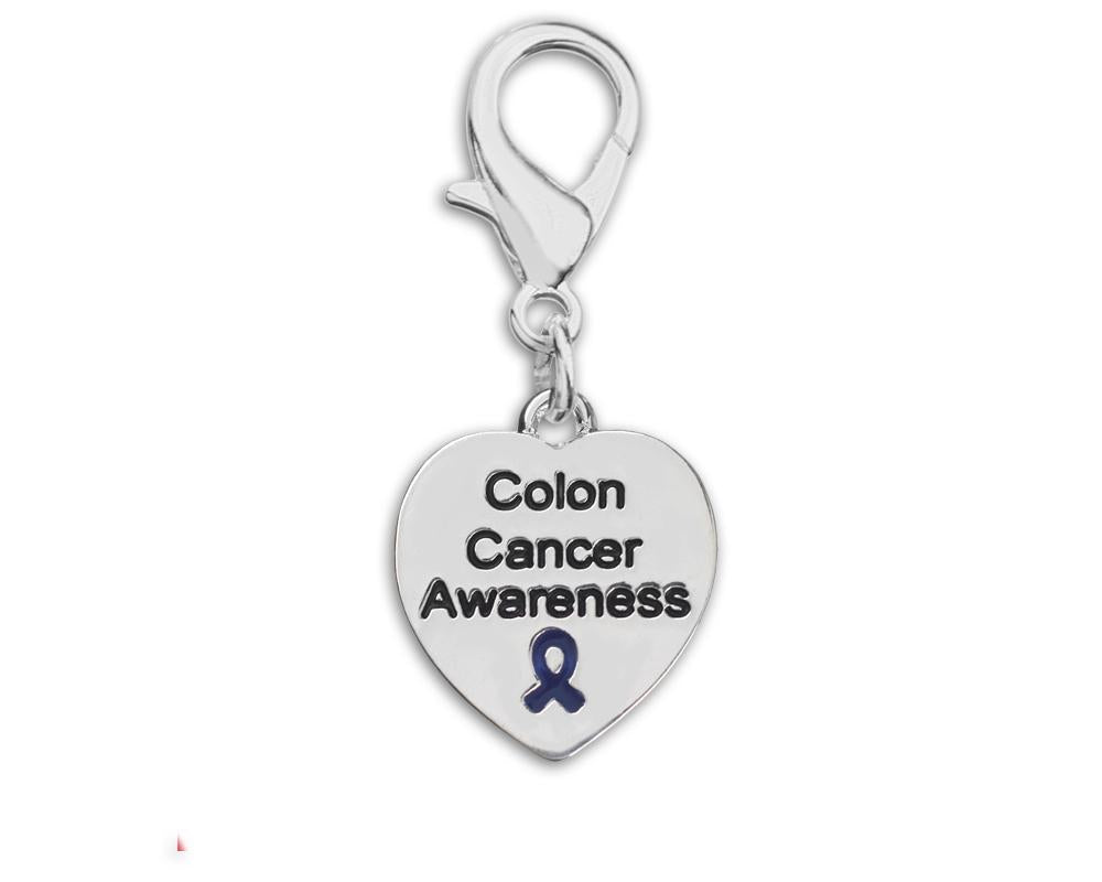 Heart Shaped Colon Cancer Awareness Hanging Charms The Awareness Company