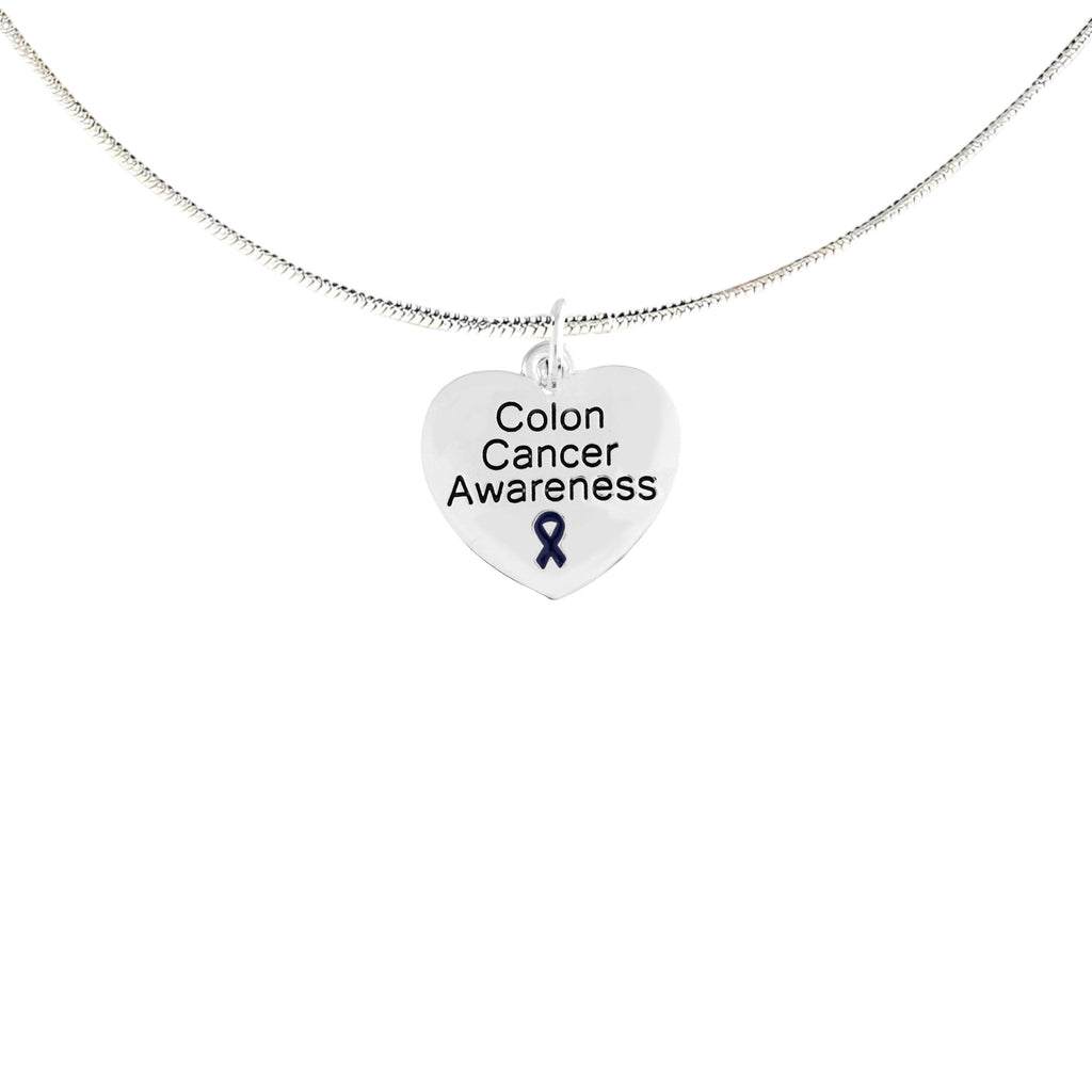 Heart Shaped Colon Cancer Awareness Necklaces The Awareness Company