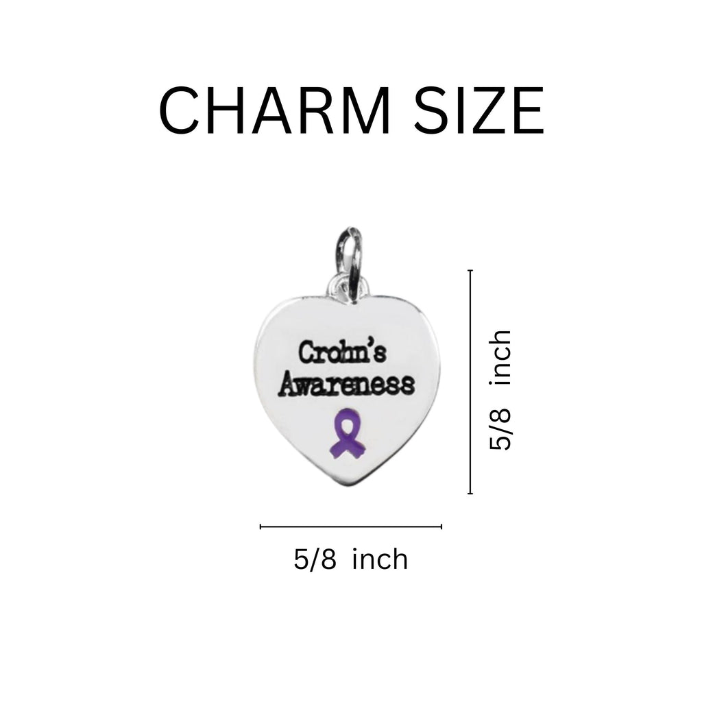 Heart Shaped Crohn's Disease Awareness Earrings The Awareness Company