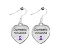 Heart Shaped Domestic Violence Awareness Earrings The Awareness Company