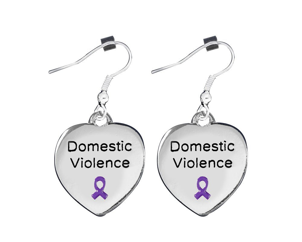 Heart Shaped Domestic Violence Awareness Earrings The Awareness Company