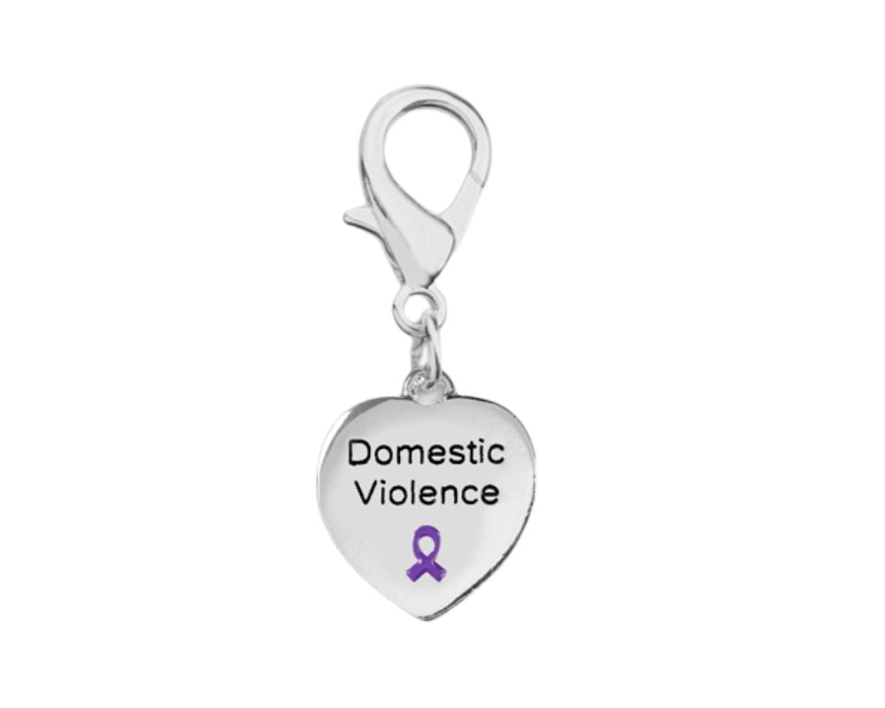Heart Shaped Domestic Violence Awareness Hanging Charms The Awareness Company