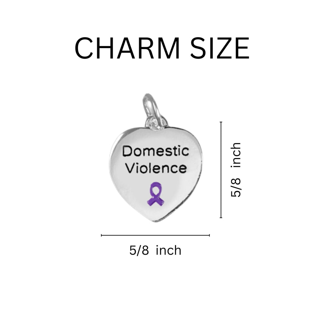 Heart Shaped Domestic Violence Awareness Hanging Charms The Awareness Company