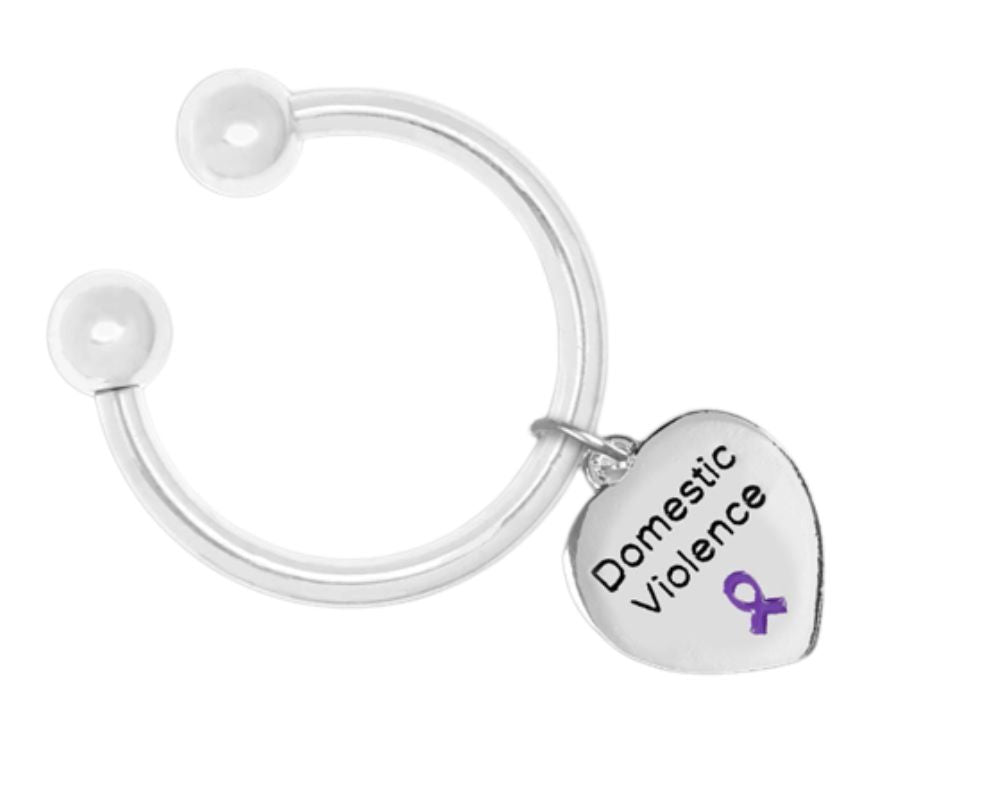Heart Shaped Domestic Violence Awareness Keychains The Awareness Company