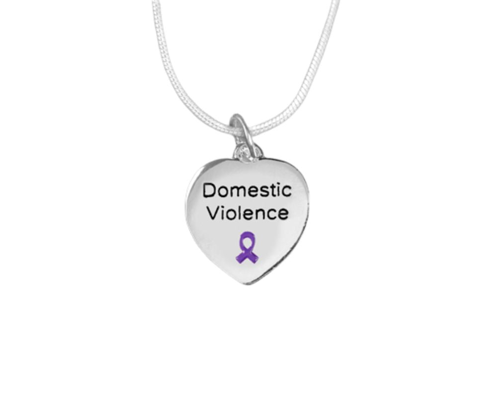 Heart Shaped Domestic Violence Awareness Necklaces The Awareness Company