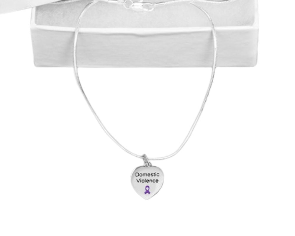 Heart Shaped Domestic Violence Awareness Necklaces The Awareness Company