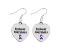 Heart Shaped Epilepsy Awareness Earrings The Awareness Company