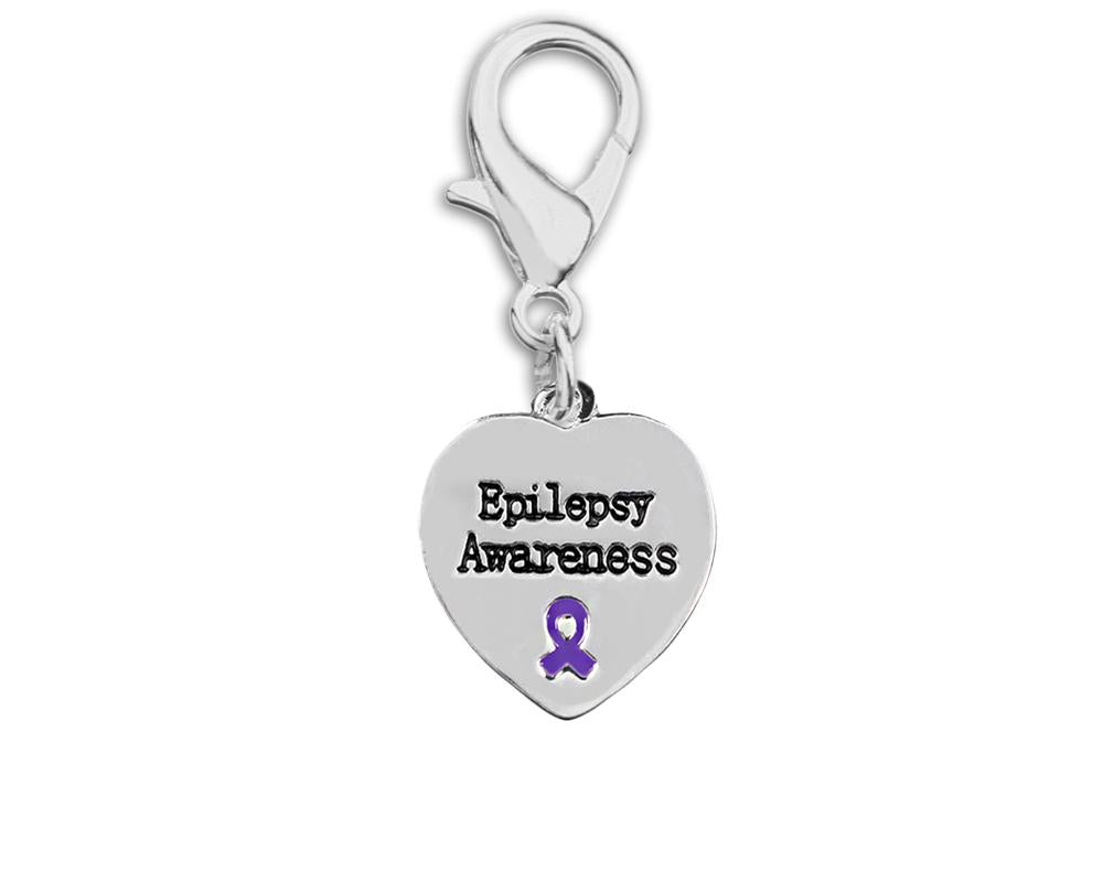 Heart Shaped Epilepsy Awareness Hanging Charms The Awareness Company