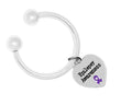 Heart Shaped Epilepsy Awareness Keychains The Awareness Company