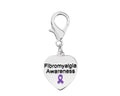 Heart Shaped Fibromyalgia Awareness Hanging Charms The Awareness Company