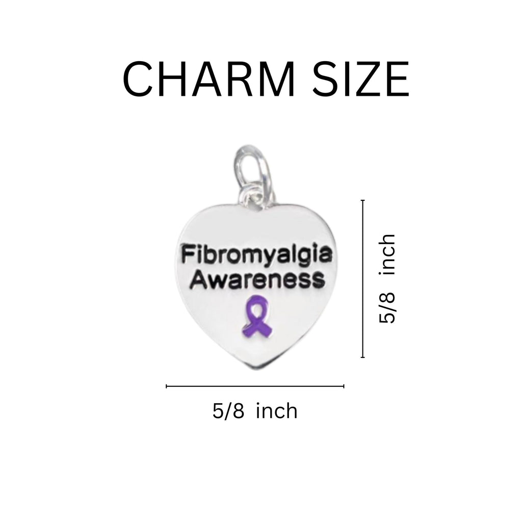 Heart Shaped Fibromyalgia Awareness Necklaces The Awareness Company