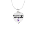 Heart Shaped Fibromyalgia Awareness Necklaces The Awareness Company