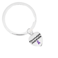 Heart Shaped Fibromyalgia Awareness Split Style Keychains The Awareness Company