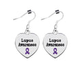 Heart Shaped Lupus Awareness Earrings The Awareness Company