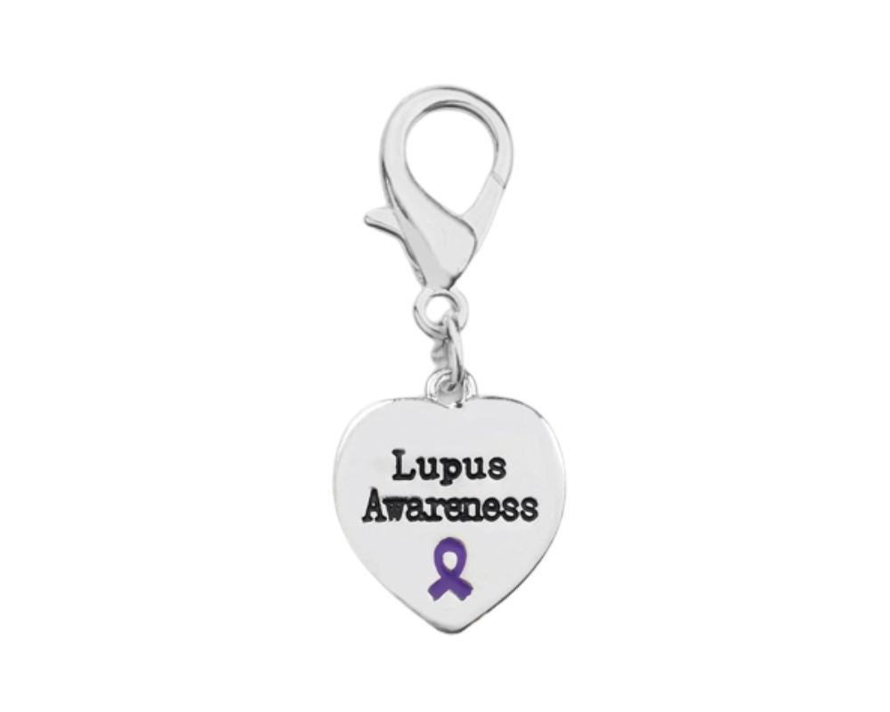 Heart Shaped Lupus Awareness Hanging Charms The Awareness Company