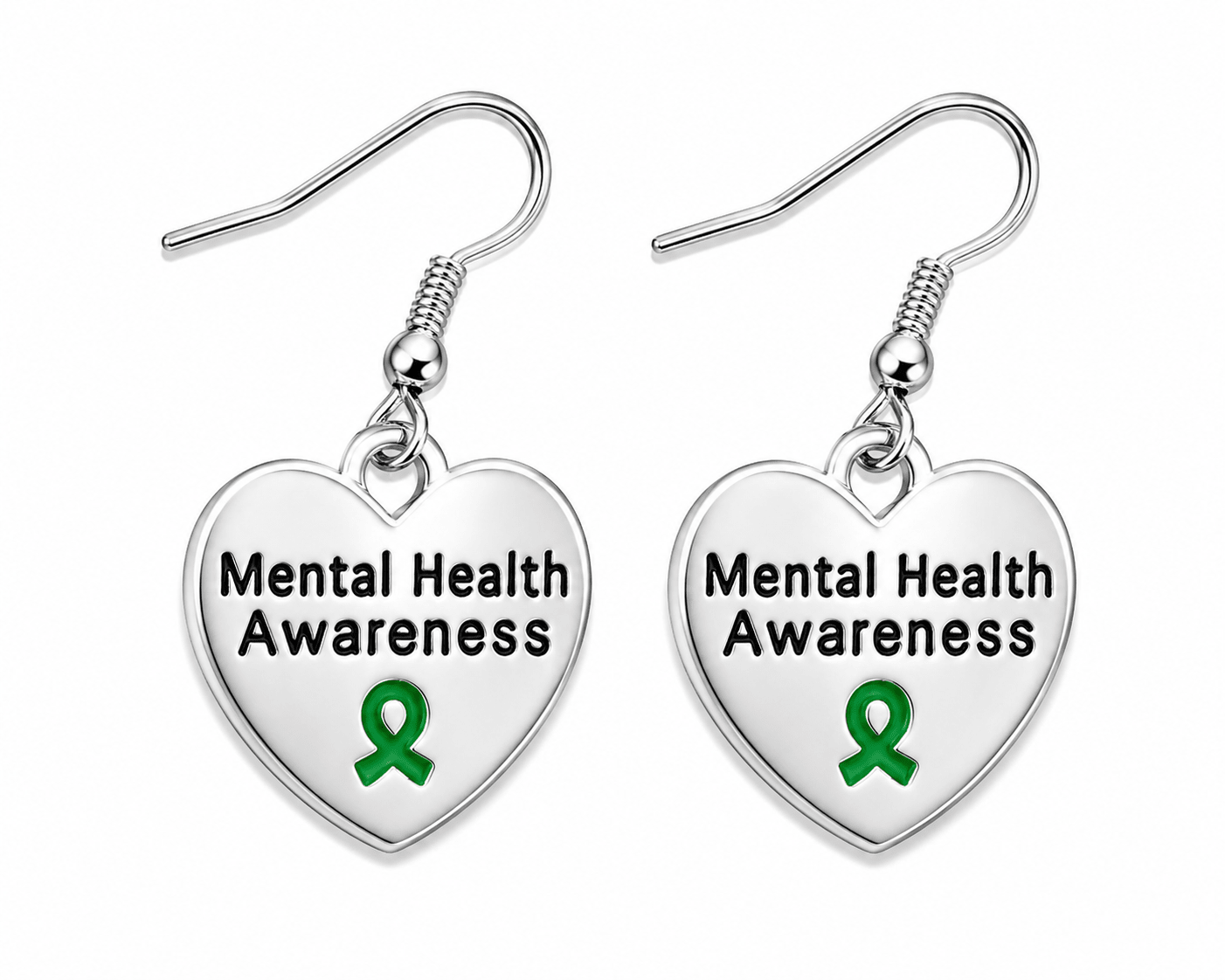 Heart Shaped Mental Health Earrings The Awareness Company