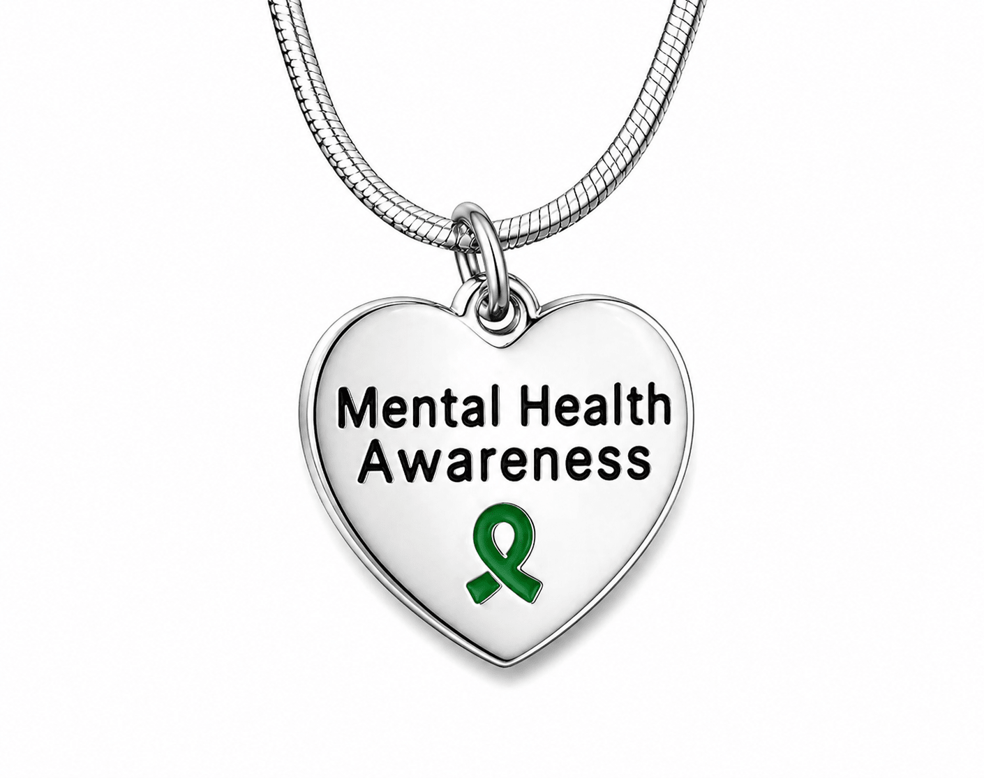 Heart Shaped Mental Health Necklaces The Awareness Company