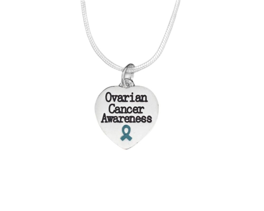 Heart Shaped Ovarian Cancer Awareness Necklaces The Awareness Company