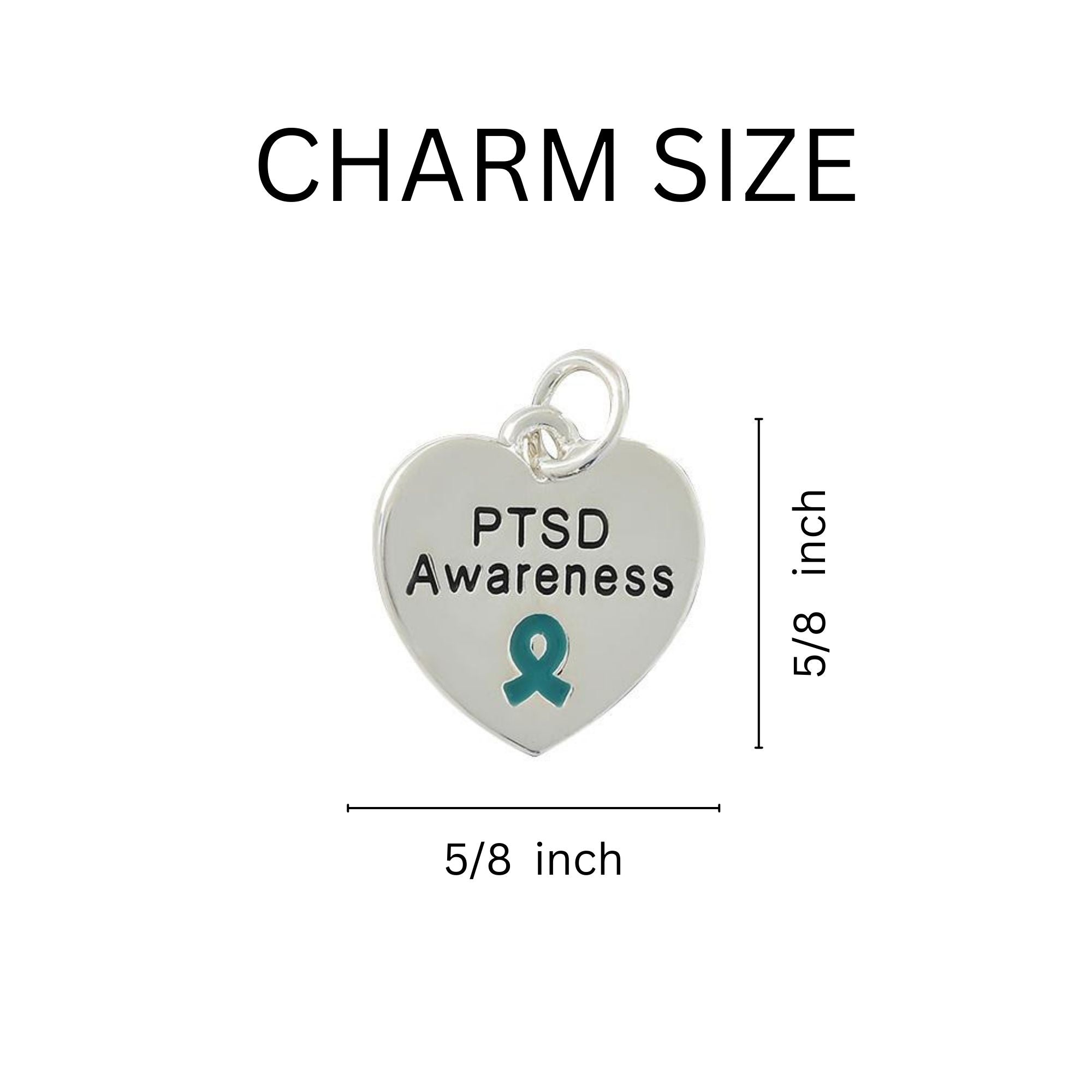 Heart Shaped Post Traumatic Stress Disorder PTSD Awareness Earrings The Awareness Company