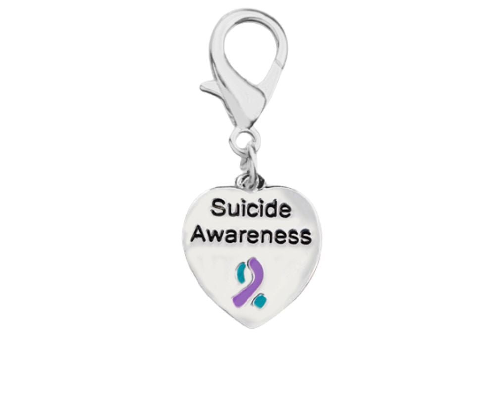 Heart Shaped Suicide Awareness Hanging Charms The Awareness Company