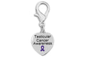 Heart Shaped Testicular Cancer Awareness Hanging Charms The Awareness Company