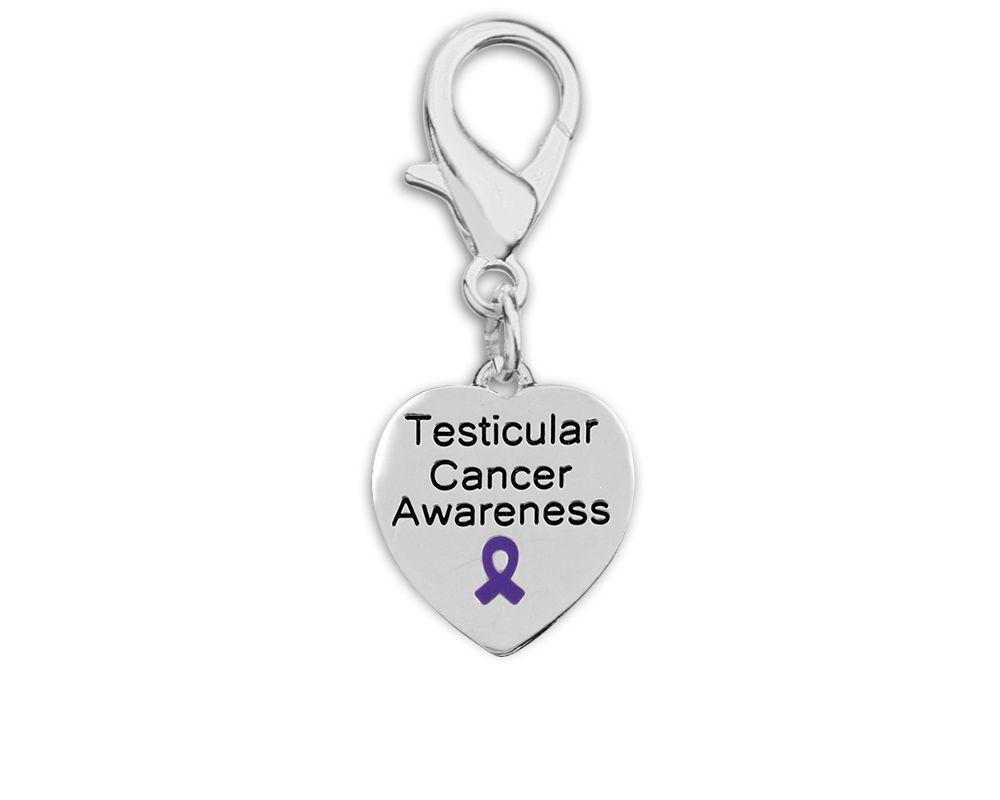 Heart Shaped Testicular Cancer Awareness Hanging Charms The Awareness Company