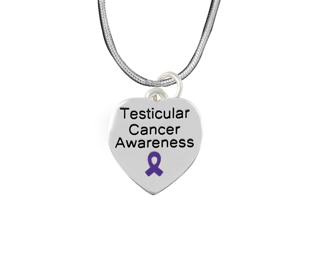 Heart Shaped Testicular Cancer Awareness Necklaces The Awareness Company