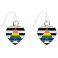 Heart Straight Ally Flag Earrings The Awareness Company