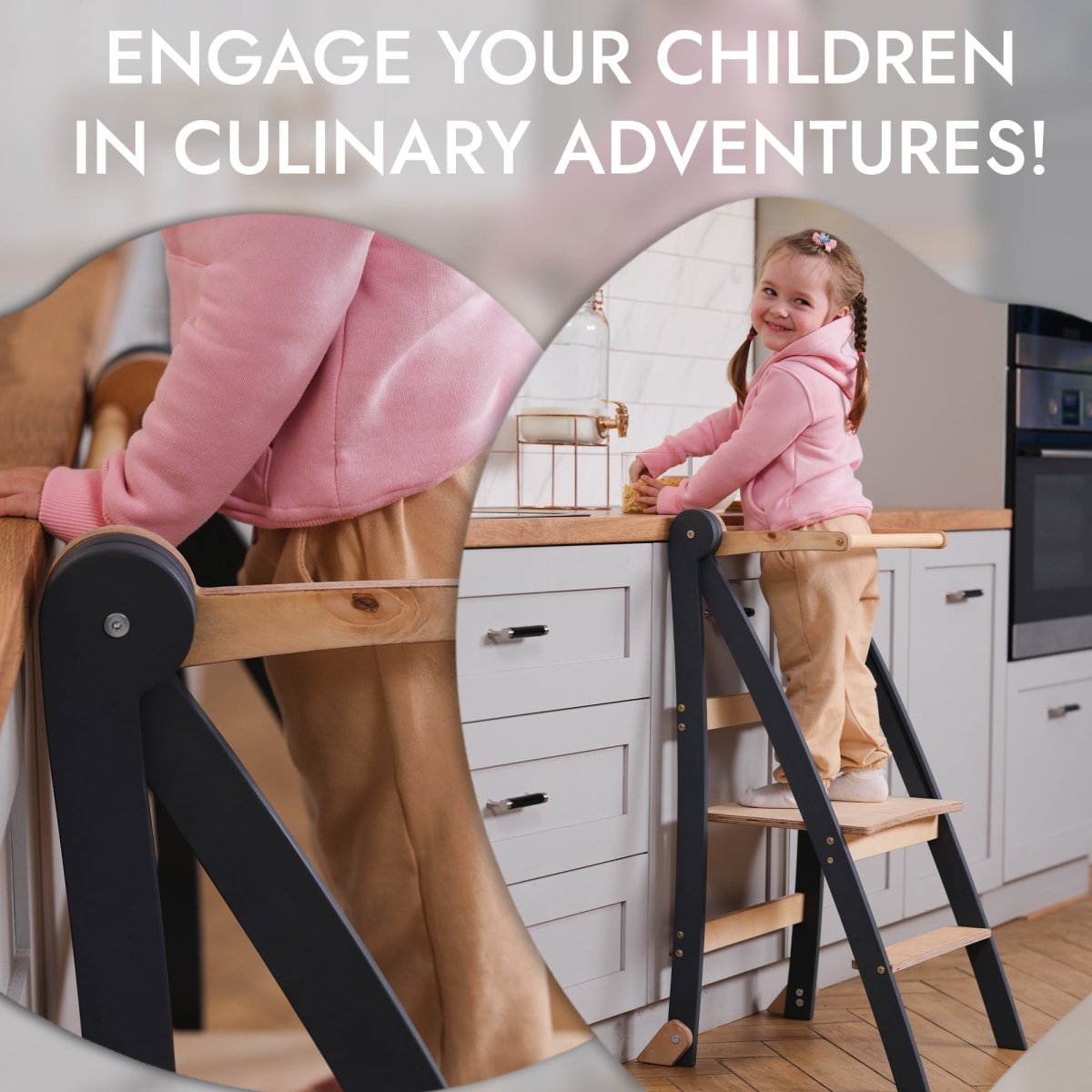Helper Tower: A Multi-functional Foldable Step Stool for Kids Goodevas B2B