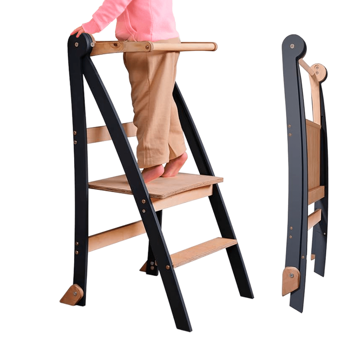 Toddler Learning Tower: Step stool for Kids - Graphite Goodevas B2B