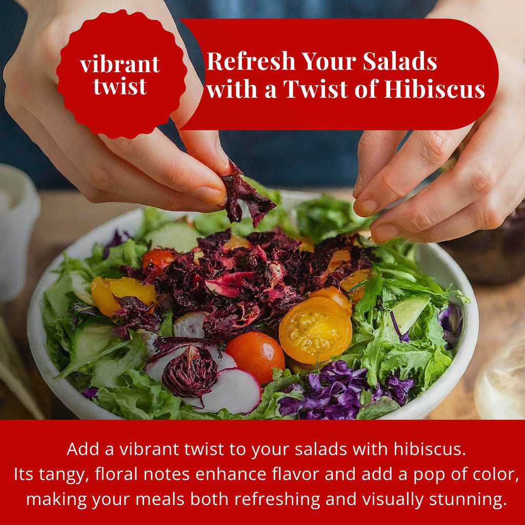Akshit Hibiscus Flowers 5 oz  Herbal Tea | Flor de Jamaica tea | Dried Hibiscus | Loose Leaf Tea | Caffeine-Free | Vegan Friendly | Fleurs d'hibiscus bio Akshit Akshit