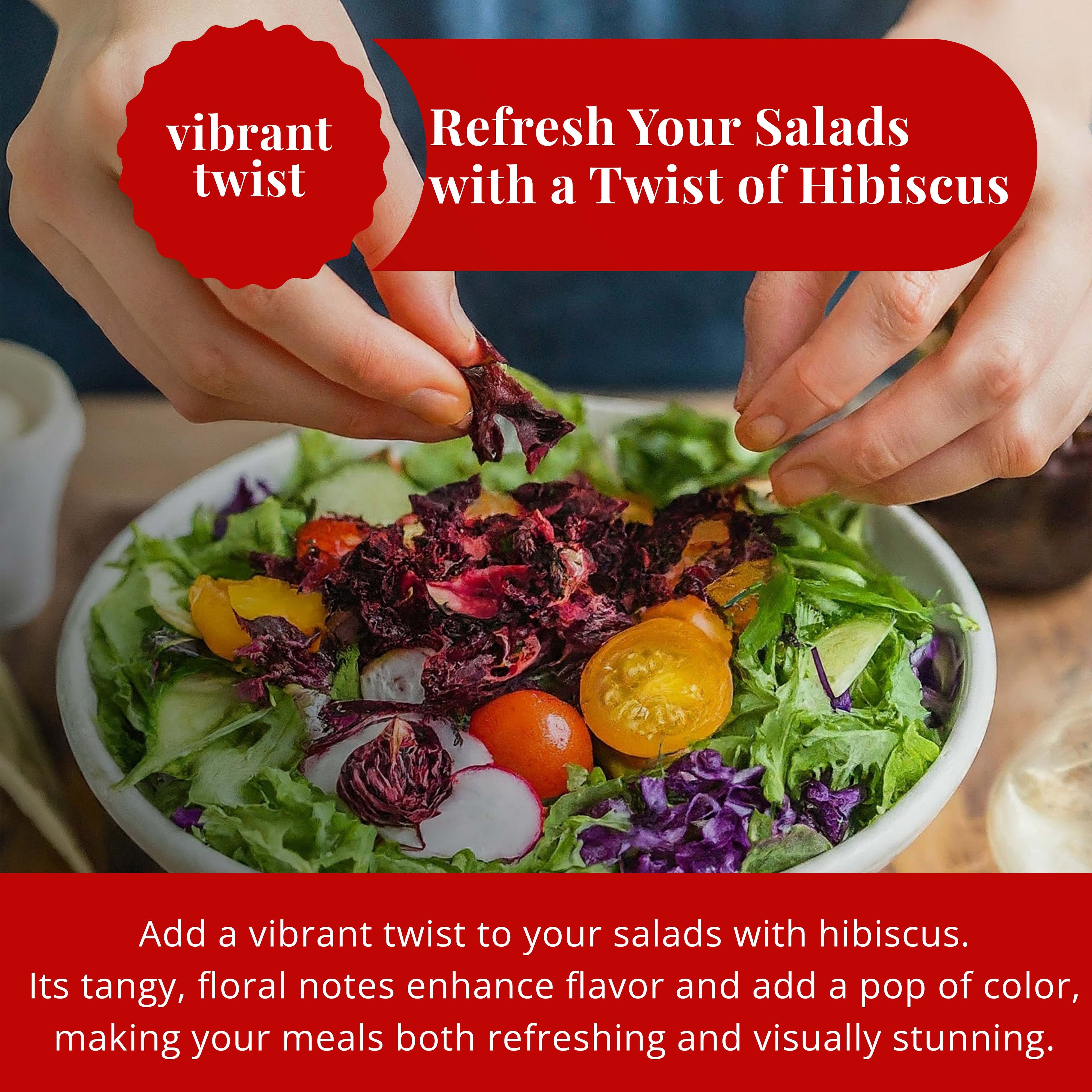 Akshit 5 oz. Dried Hibiscus Flowers (Flor de Jamaica) Tea | Loose Leaf Tea | Caffeine-Free | Vegan Friendly | Fleurs d'hibiscus – Antioxidant Herbal Tea Akshit