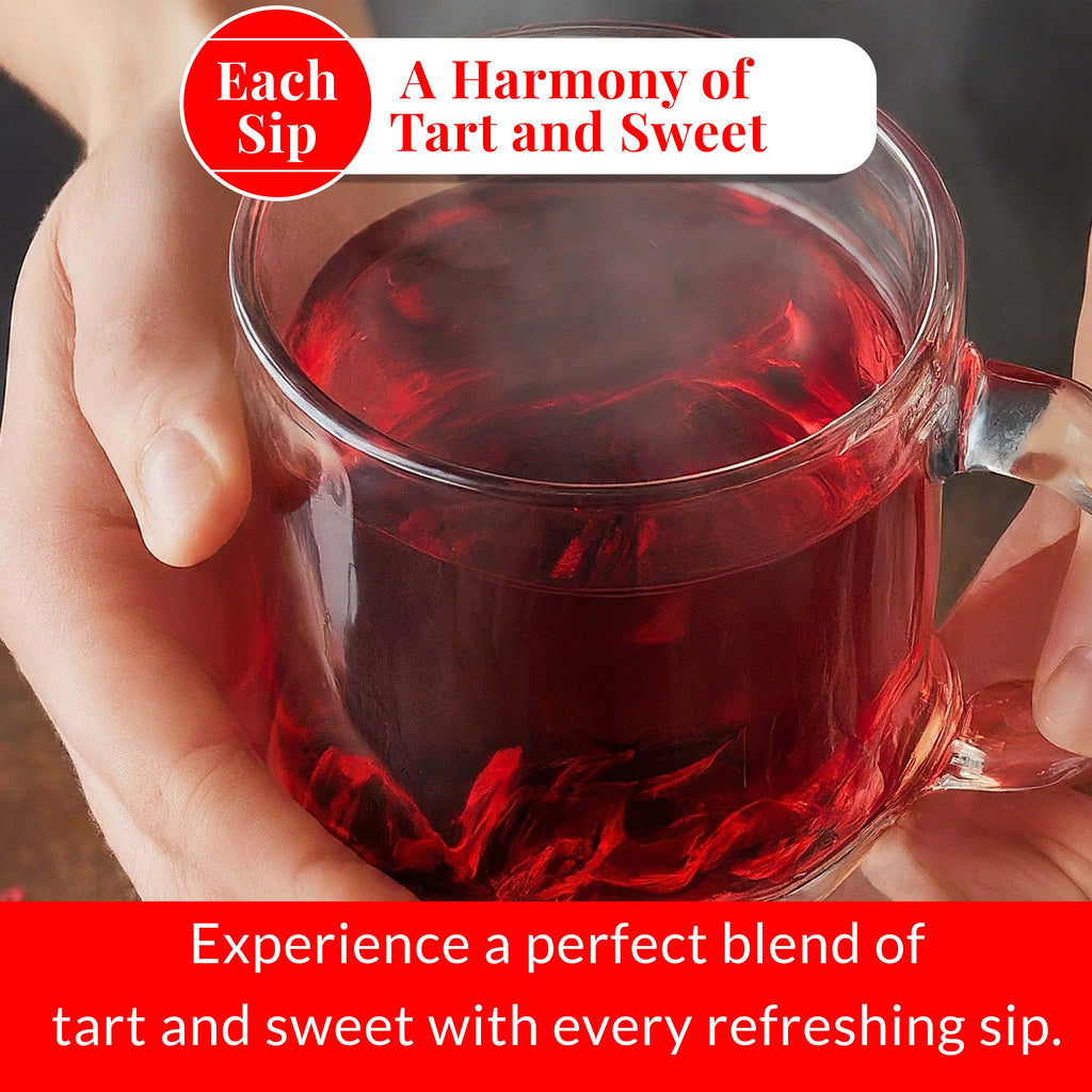 Akshit 50 Hibiscus Ginger Tea Bags – Natural Hibiscus Tea - Stress Relieving & Energy Tea Akshit