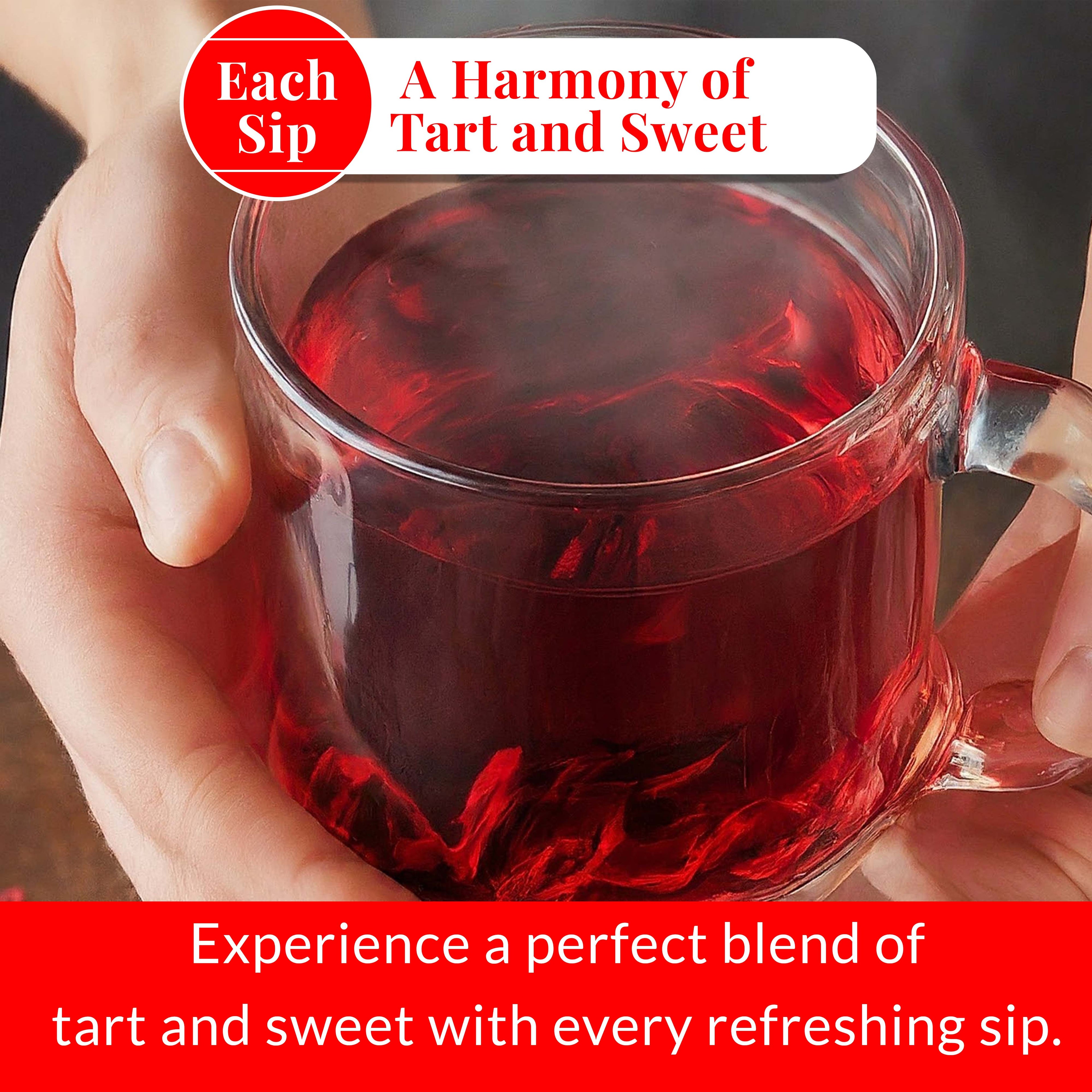 Akshit 50 Hibiscus Ginger Tea Bags – Natural Hibiscus Tea - Stress Relieving & Energy Tea Akshit